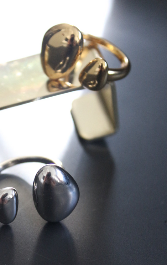 Egg Twin Ring - Gold
